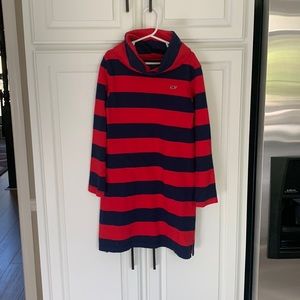 Vineyard Vines Red / Navy Stripes Dress - size S (7-8)